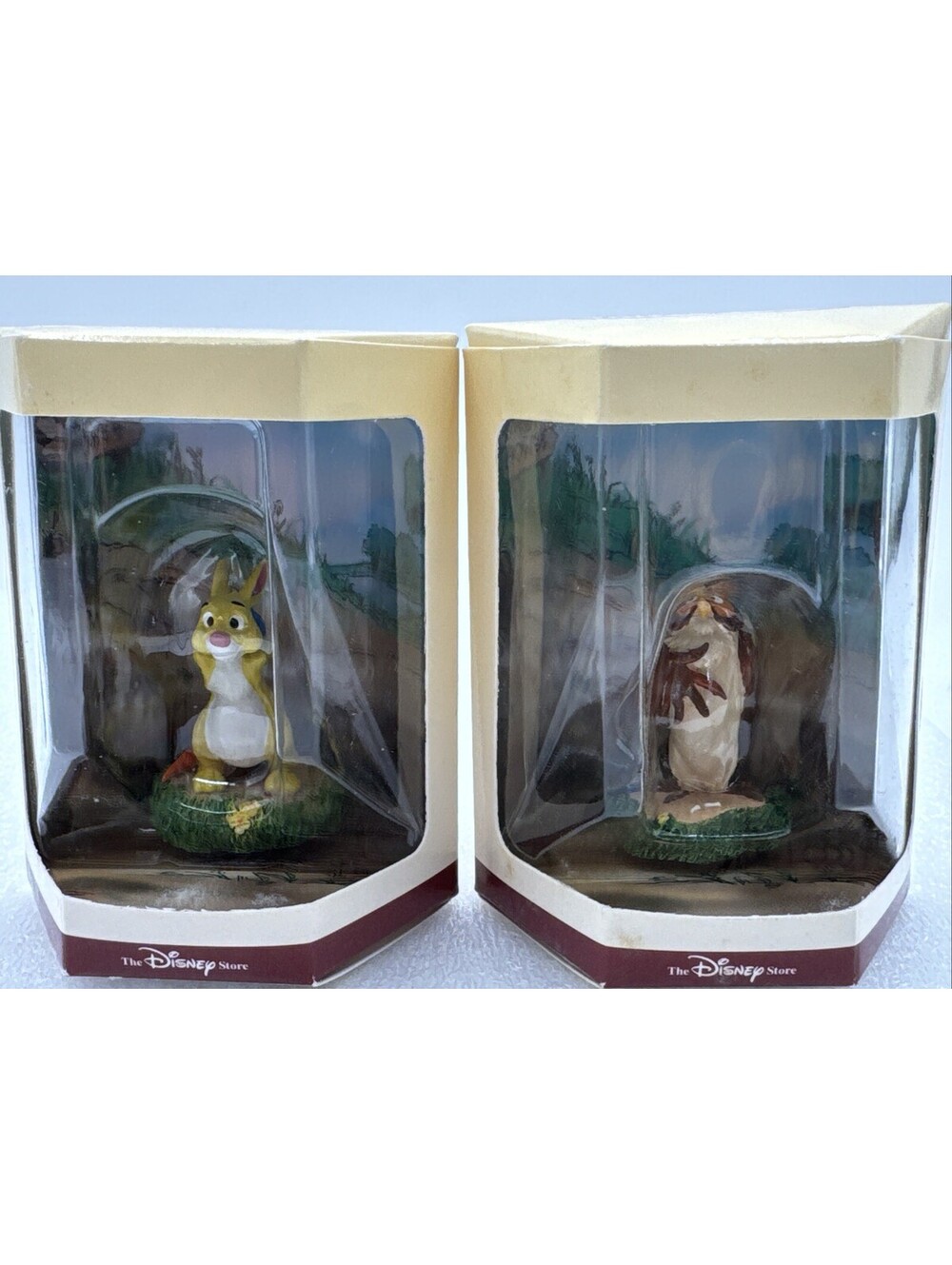 Disney Tiny Kingdom 2 Figurines Rabbit & Owl Winnie The Pooh Figures Vintage
